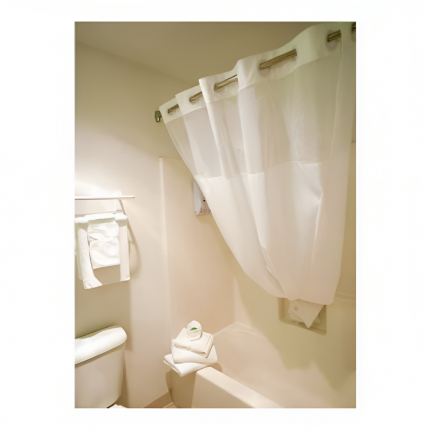Shower Curtains - Hook less White