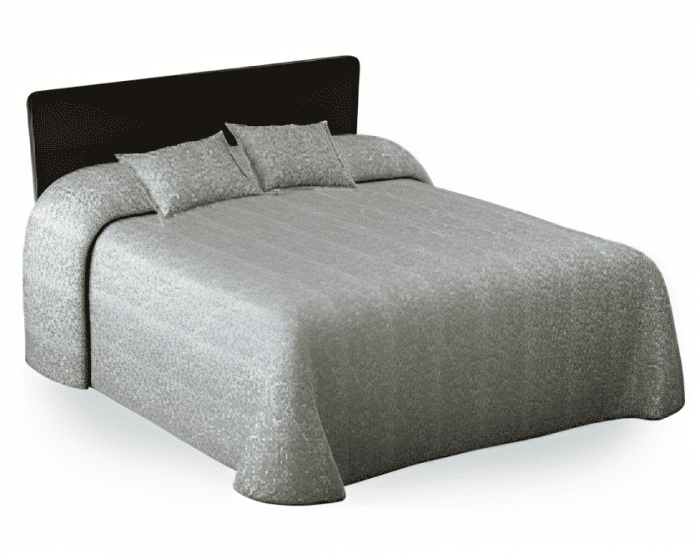 Printed Bedspread Pearl Grey