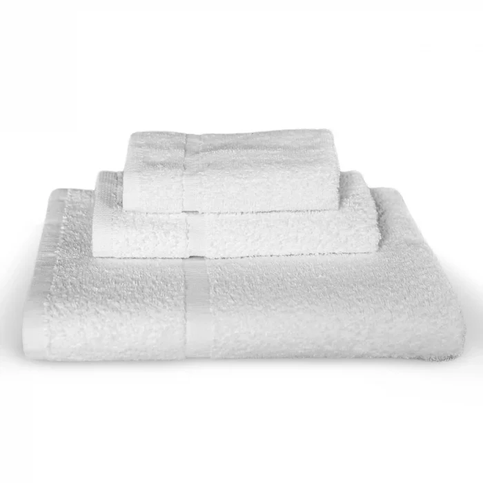 white rupima hand towel 16x27 made from high-quality fabric.