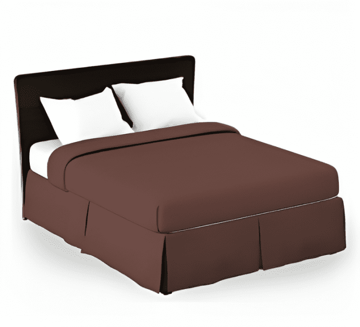 Solid Bed Skirt Brown