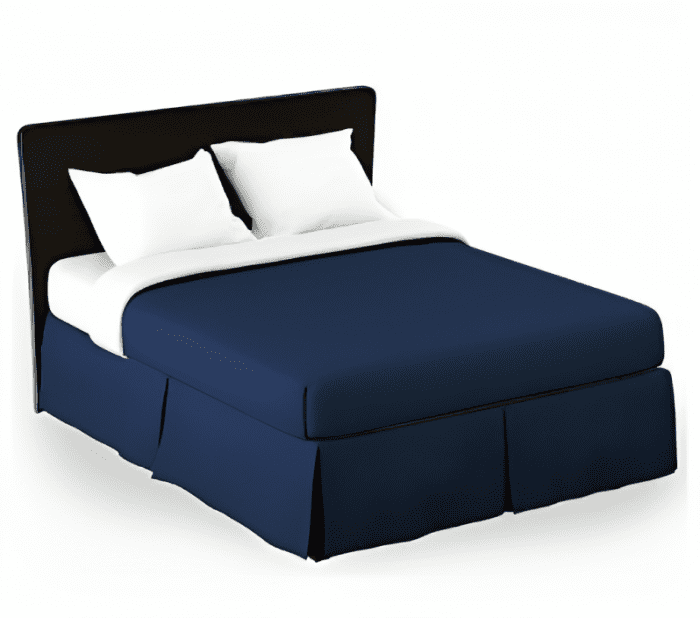 Solid Bed Skirt Navy Blue