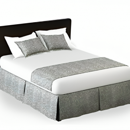 Printed Bed Scarf Pearl Grey